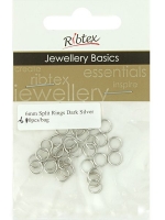 Jump/Split Rings Dark Silver 6mm Pack 60